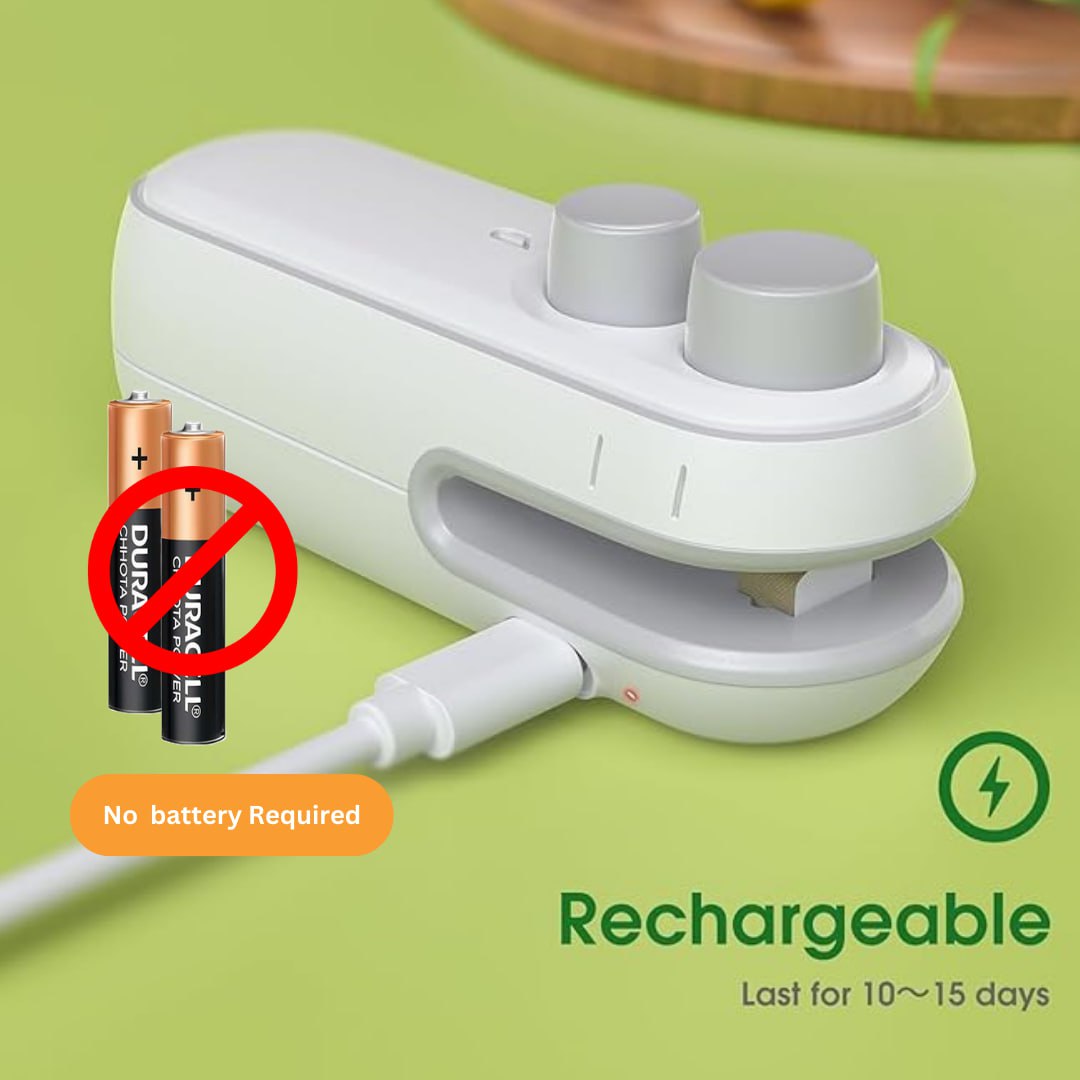 Portable Mini Sealing Machine, Handheld Packet Sealer for Food, Snacks, Chips, Fresh Storage, Plastic Bags Sealing Machine