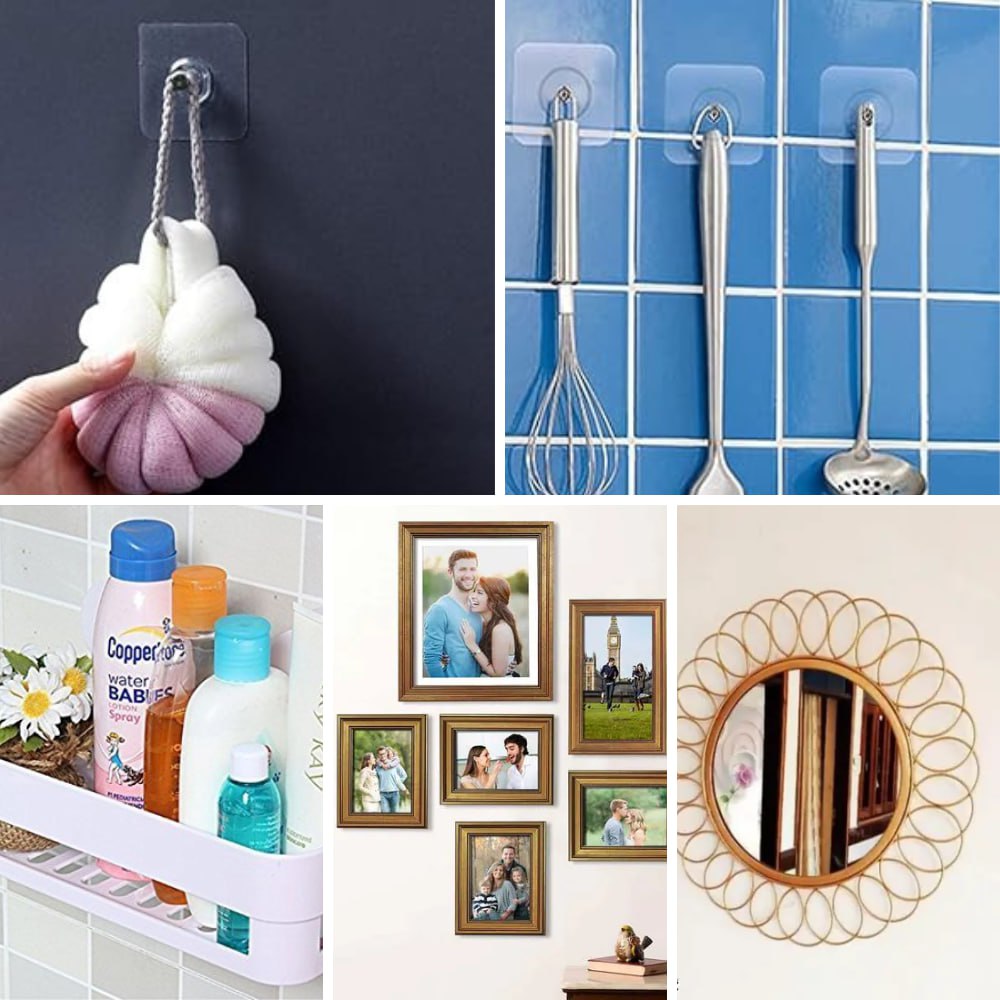 No-Drill Adhesive Wall Hooks